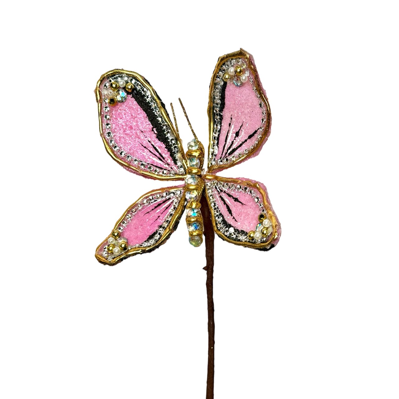 Jeweled Butterly Stem - Final sale / Non-returnable and Non-refundable